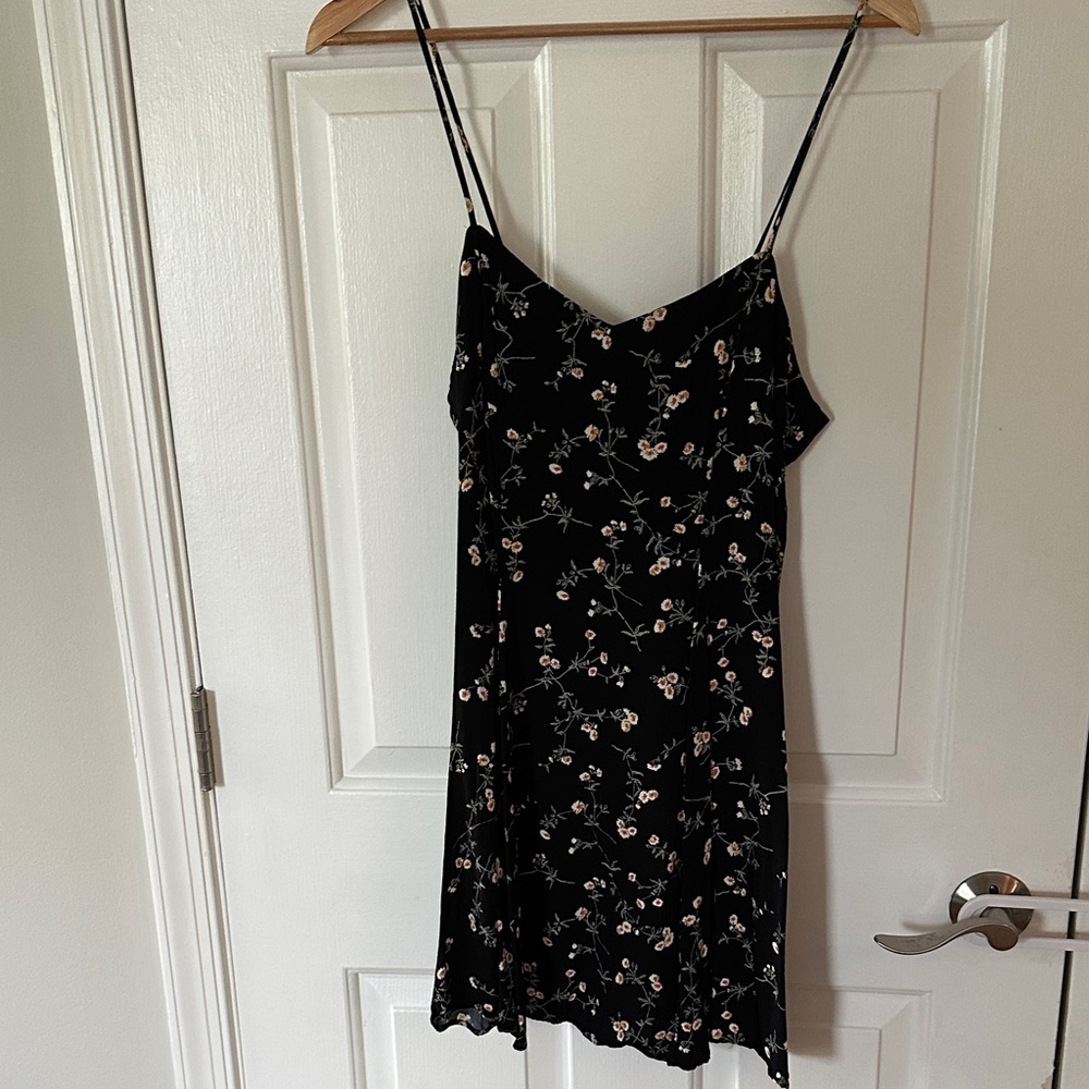 & Other Stories black flower print mini sundress